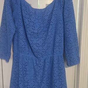 Lilly Pulitzer Blue Off The Shoulder Romper